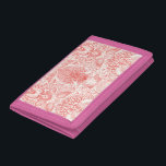 Strandschätze in Korallenrot Tri-fold Geldbeutel<br><div class="desc">Handgezeichnet Vektorgrafik von Muscheln,  Korallen,  Krabben und Algen</div>
