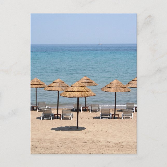 Strandschirme Postkarte (Vorderseite)