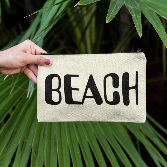 Strandschuhzubehör, neutrale schwarze Schrift Zubehörtasche (Von Creator hochgeladen)