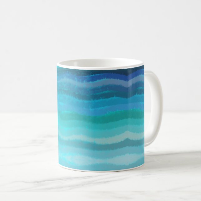 Strandschwimmbecken an der Küste auf Türkis Kaffeetasse (VorderseiteRechts)