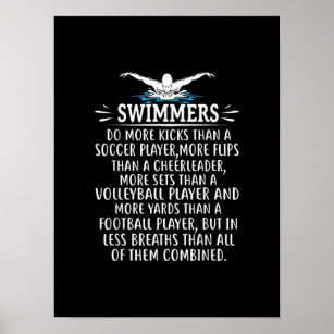 Strandschwimmer Schwimmen Geschenke für Männer Fra Poster