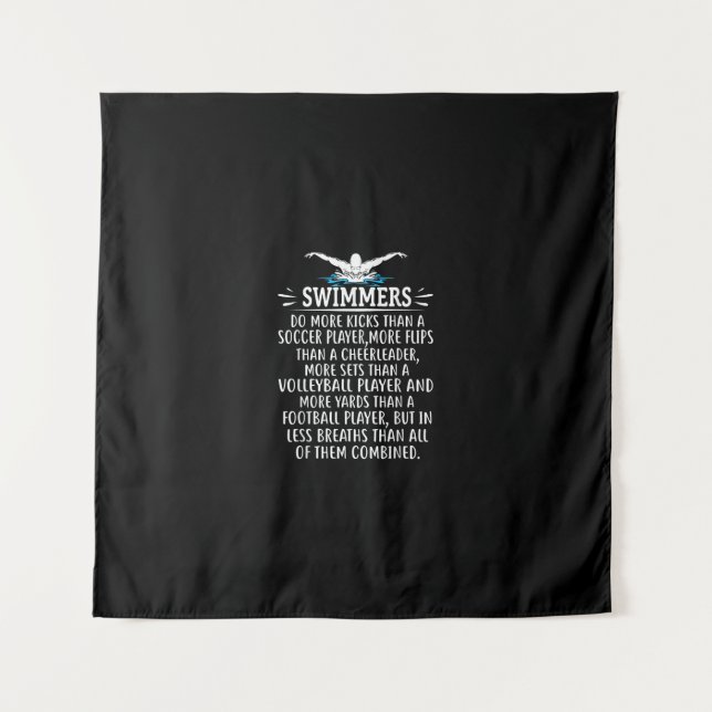 Strandschwimmer Schwimmen Geschenke für Männer Fra Wandteppich (Vorderseite)