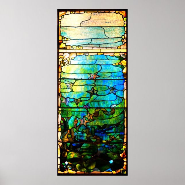 Strandseegewässer aus Glastiffen Poster (Vorne)