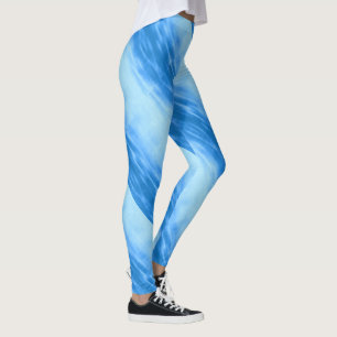 Strandseewellenkräuselungs-Musterblau Leggings