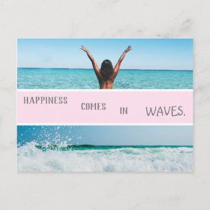 Strandsommerwellen tropische Vegetation Postkarte