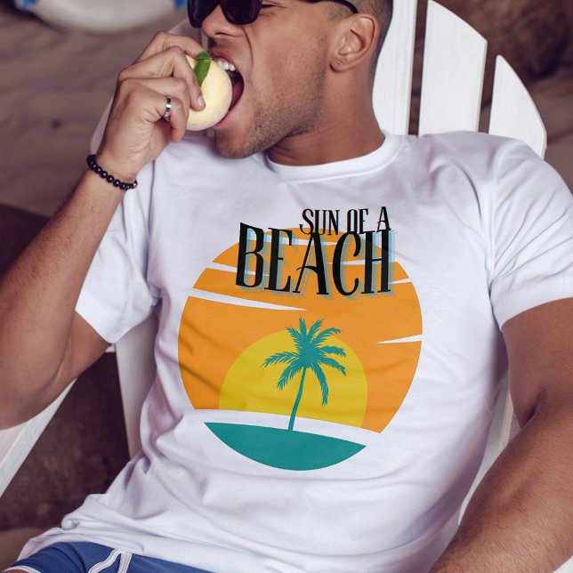 Strandsonne Vintag Sommerspass T-Shirt (Von Creator hochgeladen)