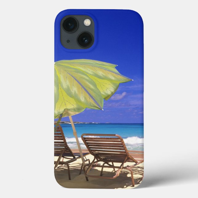 Strandsonnenschirm, Abaco, Bahamas Case-Mate iPhone Hülle (Rückseite)