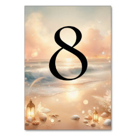 Strandsparkle und Sonnenuntergänge Tischnummer