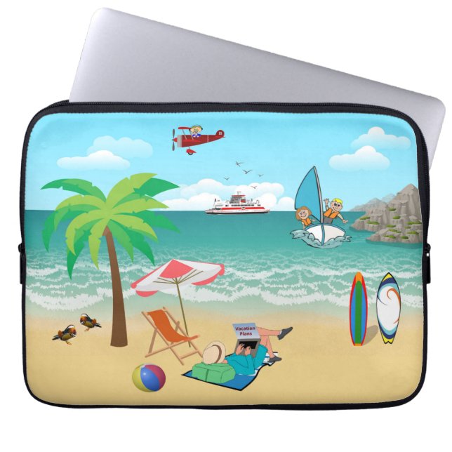 Strandspaß Laptopschutzhülle (Vorderseite)