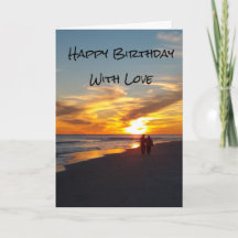 Strandspaziergang Ich liebe dich zum Geburtstag