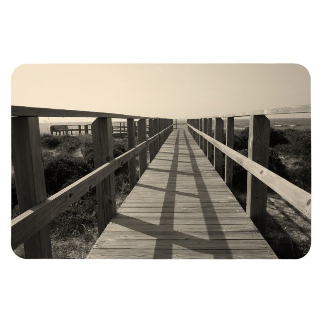 Strandspaziergang in Sepia Magnet (Horizontal)