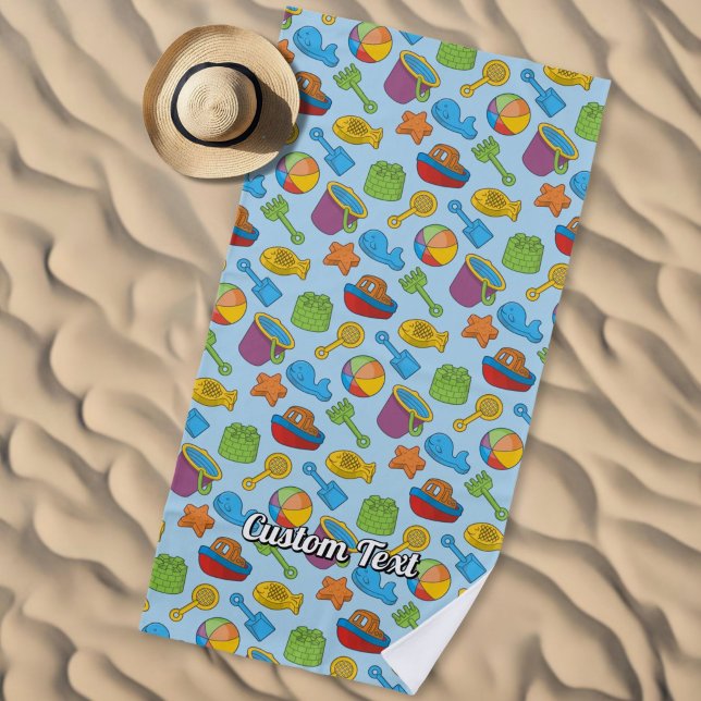 Strandspielzeug-Icons-Muster Strandtuch (Von Creator hochgeladen)