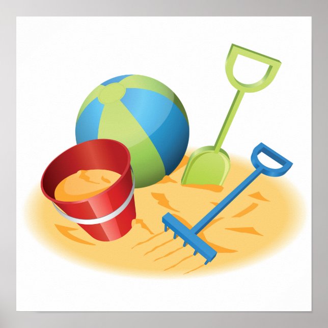 Strandspielzeug-Poster Poster (Vorne)
