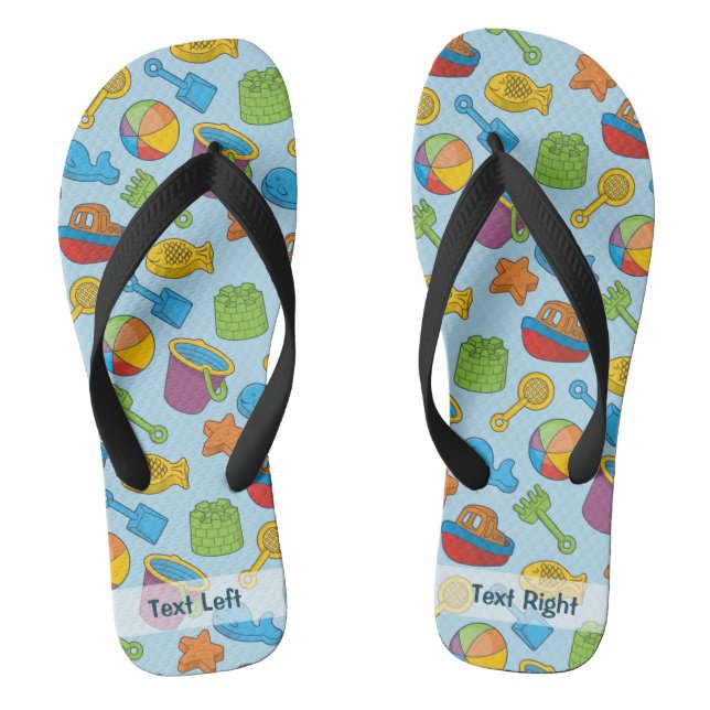Strandspielzeug-Symbole Flip Flops (Fußbett)