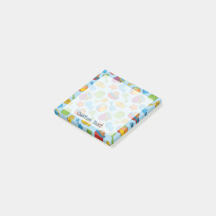 Strandspielzeug-Symbole Post-it Klebezettel