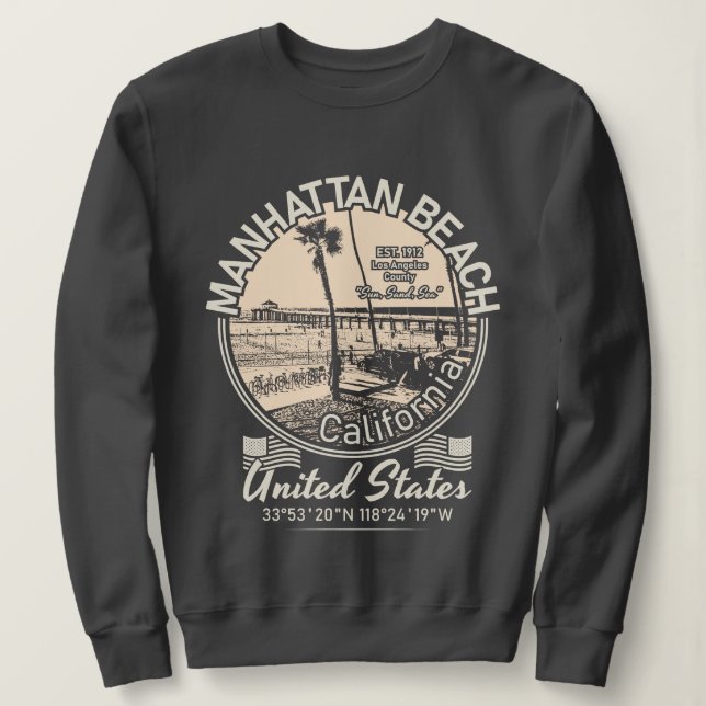 STRANDSTADT MANHATTAN - LOS ANGELES CALIFORNIA SWEATSHIRT (Design vorne)