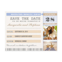 Strandstar & Ihr Foto Save the Date Eintrittskarte