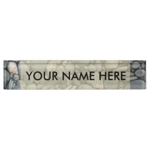 Strandsteine Muscheln Kies Felsen Malerei Namensplakette