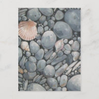 Strandsteine Muscheln Kies Felsen Malerei