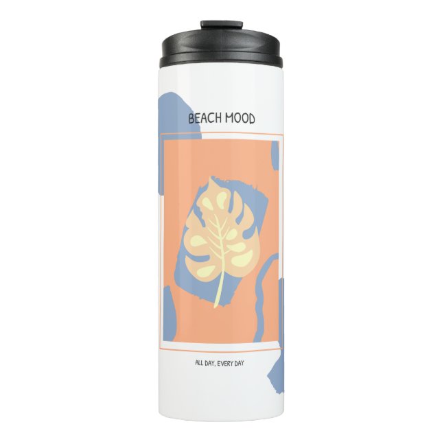 Strandstimmung Abstrakt tropisches Leaf Thermosbecher (Vorderseite)