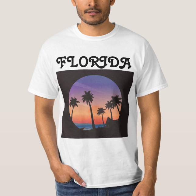 STRANDSTRAND FLORIDA PALM BÄUME T - Shirt (Vorderseite)