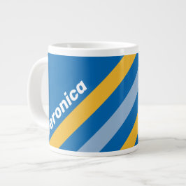 Strandstreifen mit Namen Jumbo-Tasse