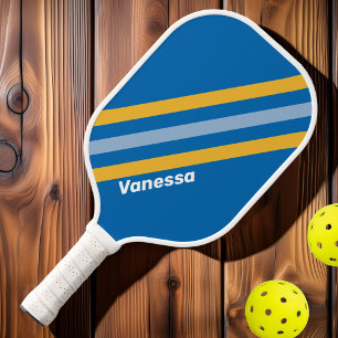Strandstreifen mit Namen Pickleball Schläger
