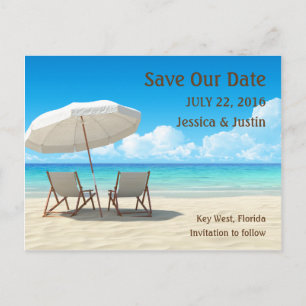 Strandstühle Save the Date Karte