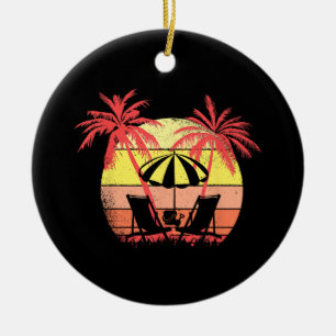 Strandstühle Sonnenschirm Sommer Sonnenuntergang 8 Keramik Ornament