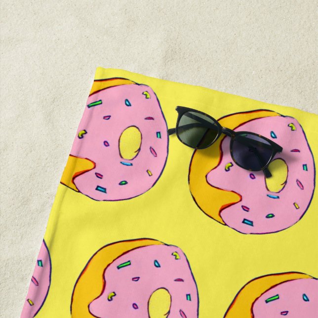 Strandstyle von Funkrosa Donuts Strandtuch (Beispiel)