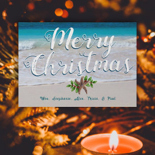 Strandszene Benutzerdefinierte Frohe Weihnachten F