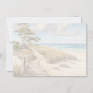 Strandszene Flachnotizkarte Mitteilungskarte
