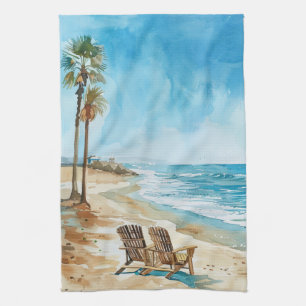 Strandszene Geschirrtuch