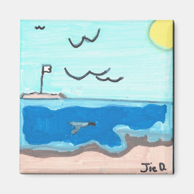 Strandszene Magnet (Vorne)
