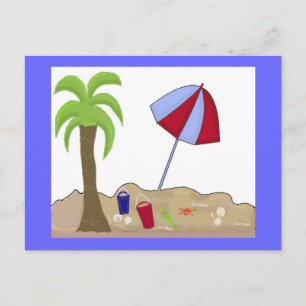 Strandszene Postkarte