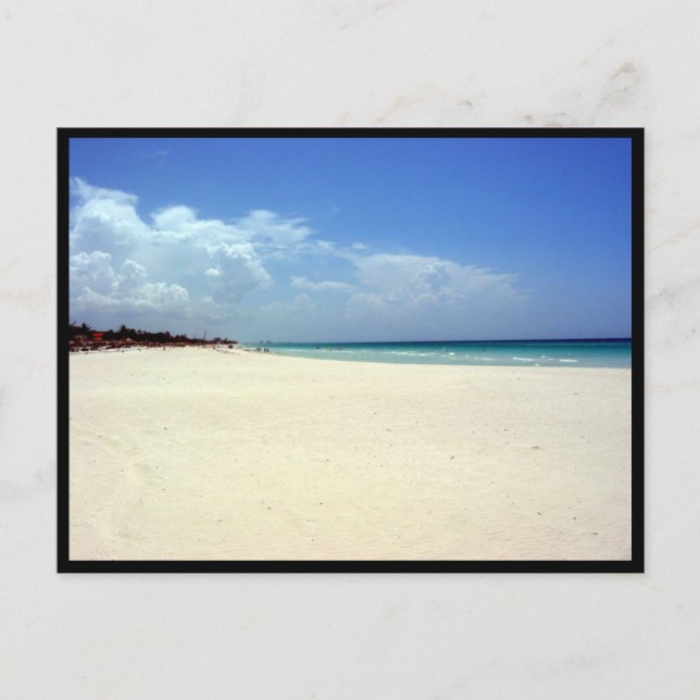 Strandszene Postkarte (Vorderseite)