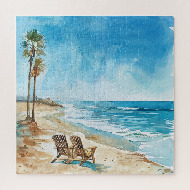 Strandszene Puzzle (Vertikal)