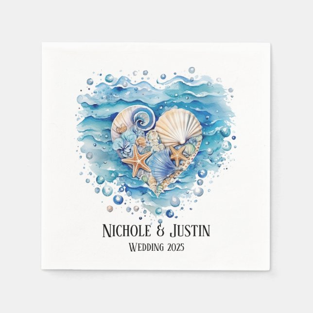 Strandszene Serviette (Vorderseite)