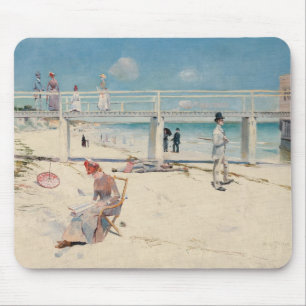 Strandszene (Urlaub in Mentone) (Australische Kuns Mousepad