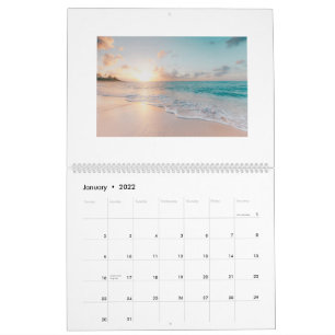 Strandszenen 12-Monats-Kalender Fügen Sie Ihre Fot Kalender