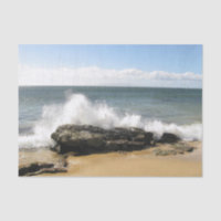 Strandszenenwasser, das Maui-Seidenpapier spritzt