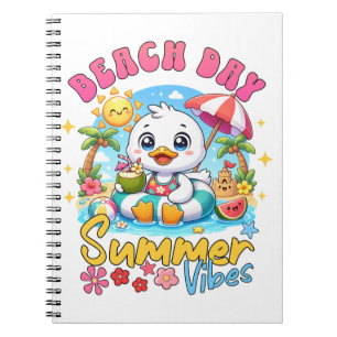 Strandtag Sommer Stimmung Süße Ente Tropischer Url Notizblock