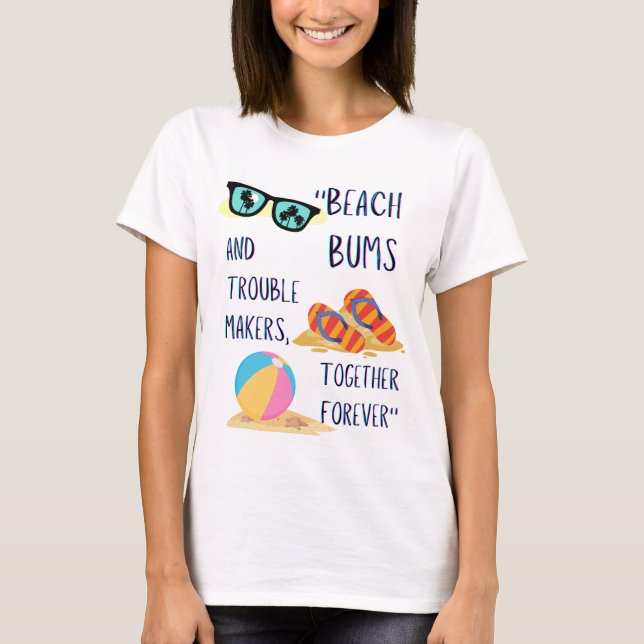 Strandtag-Zitat T-Shirt (Vorderseite)