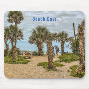 Strandtage, Bewölkt, Strandgarten Mousepad