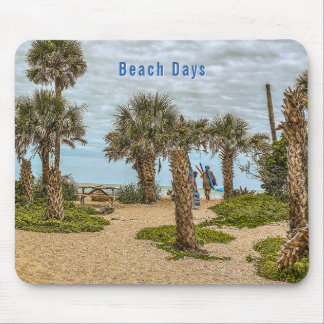 Strandtage, Bewölkt, Strandgarten Mousepad