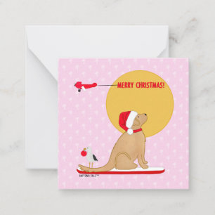 Strandtage Golden Christmas Pink Set Mitteilungskarte