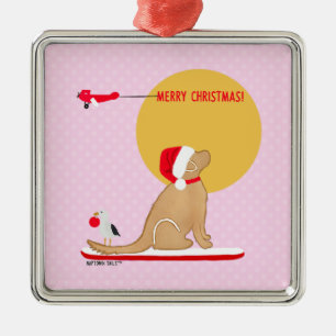 Strandtage Goldenes Weihnachtsrosa-Ornament Ornament Aus Metall
