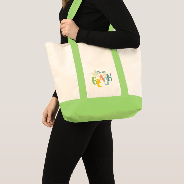 Strandtasche (Kalkgrün) Tragetasche (Vorderseite (Produkt))