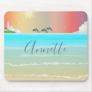 Strandthemen-Delfin-Mauspad Mousepad