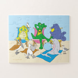 Strandtiere großes Puzzle mit großen Teilen